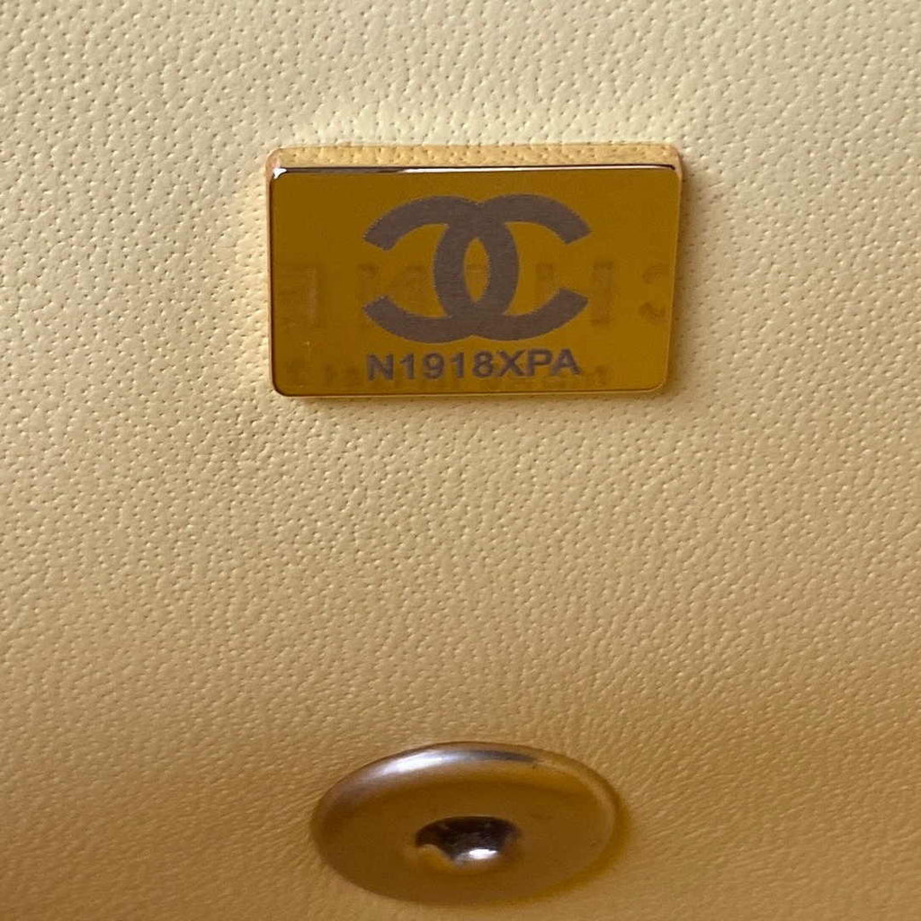 Chanel Small Flap bag AS2649 Lambskin Yellow