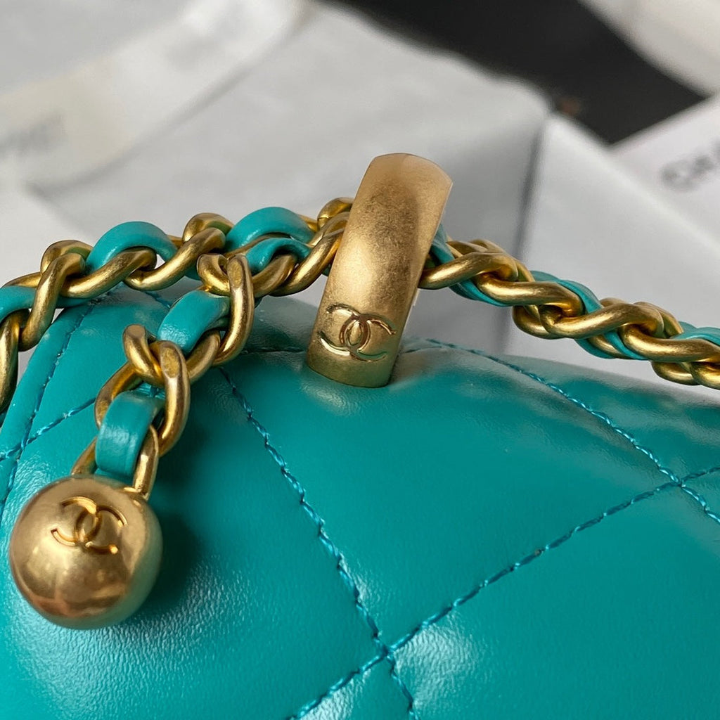 Chanel Small Flap bag AS2649 Lambskin Green
