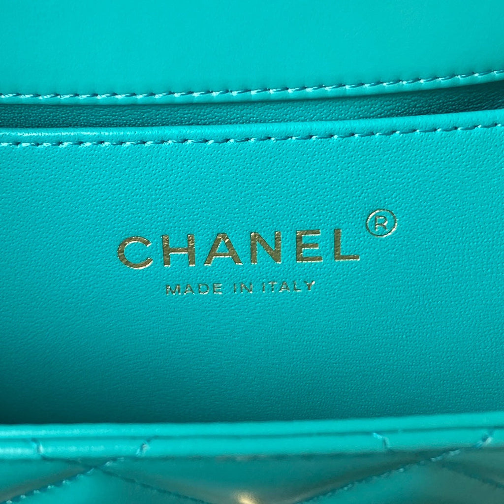 Chanel Small Flap bag AS2649 Lambskin Green