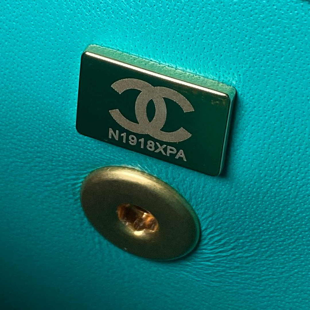 Chanel Small Flap bag AS2649 Lambskin Green