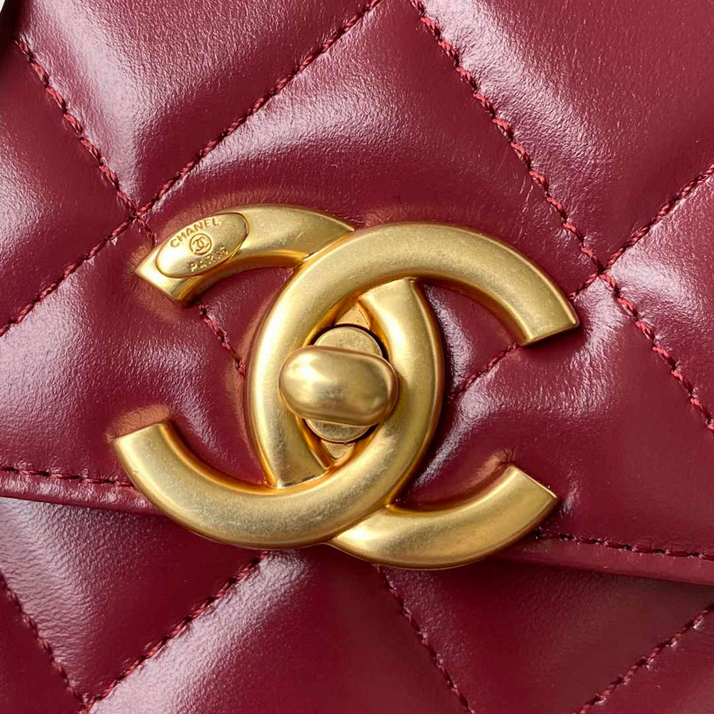 Chanel Small Flap bag AS2649 Lambskin Red