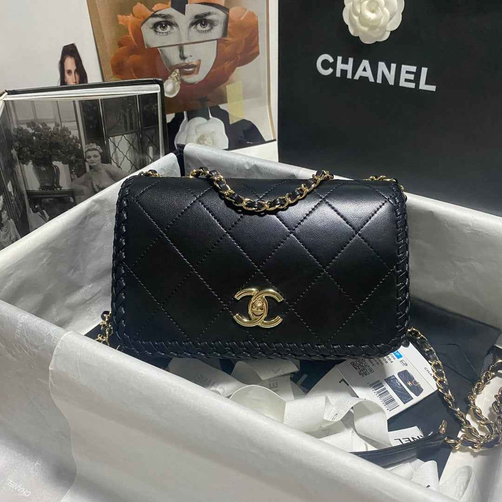 Chanel Small Flap Bag AS4206 Lambskin Black