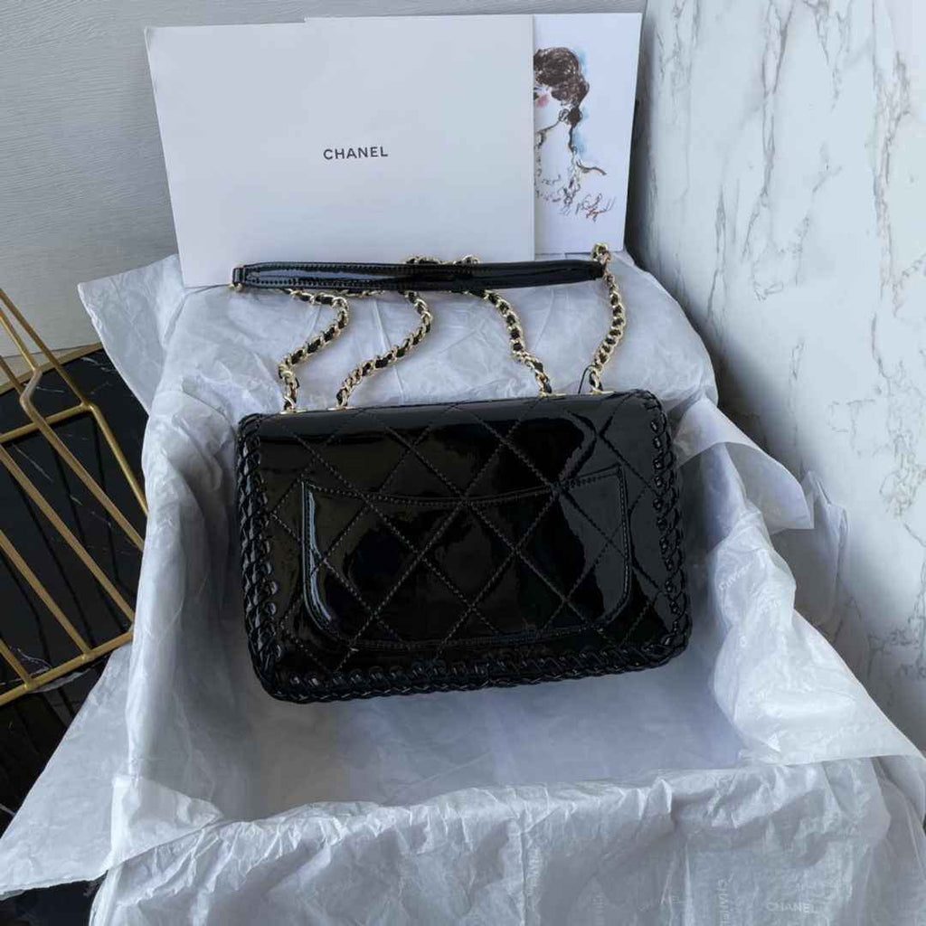 Chanel Small Flap Bag AS4206 Patent  Black