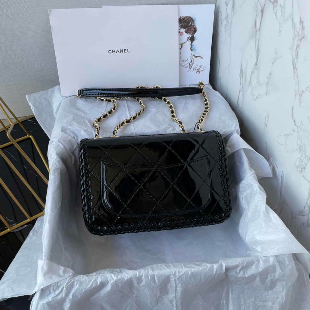 Chanel Small Flap Bag AS4206 Patent  Black