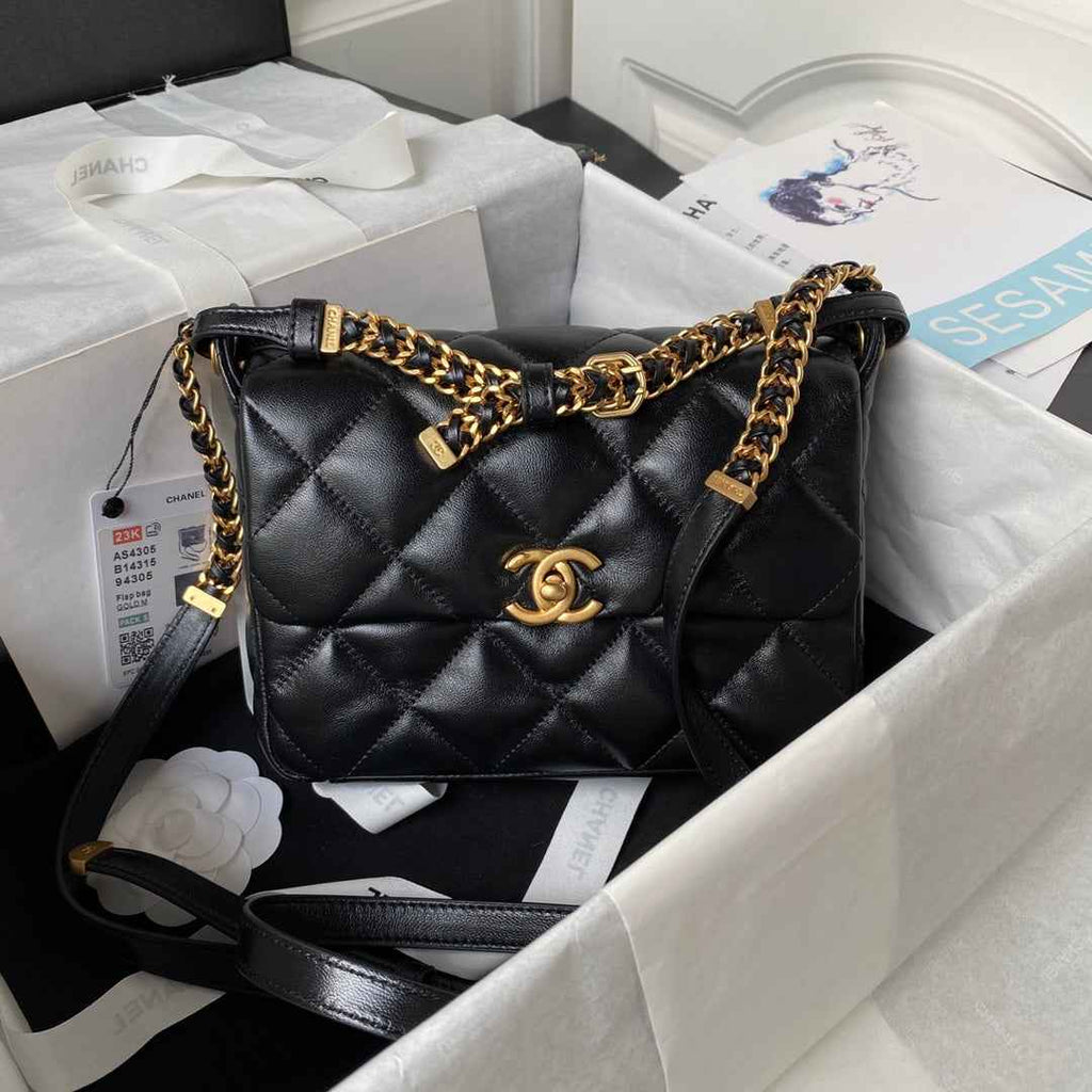 Chanel Small Flap Bag AS4305 Lambskin Black
