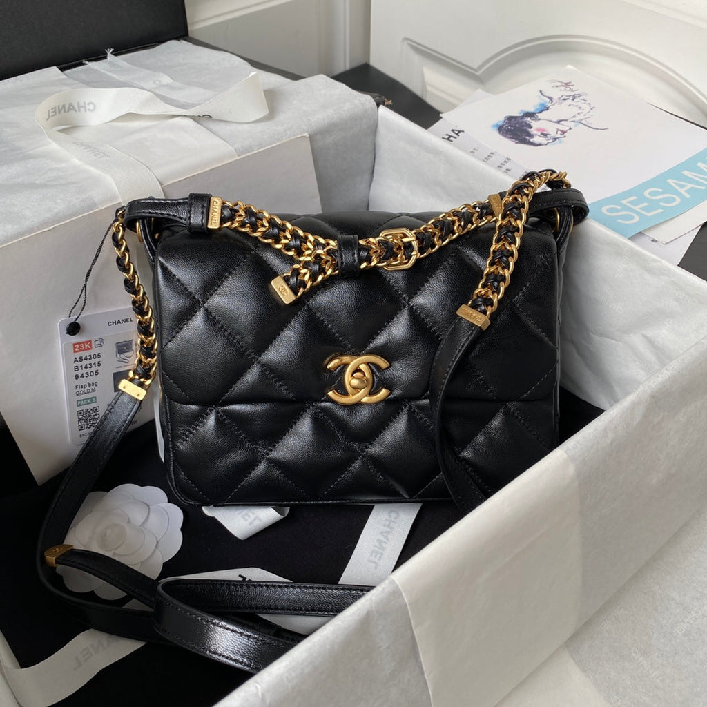Chanel Small Flap Bag AS4305 Lambskin Black