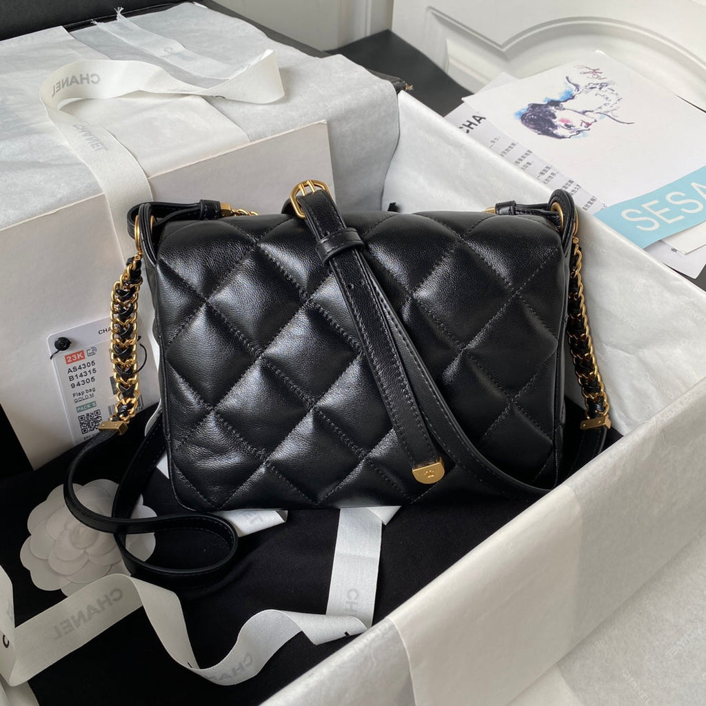 Chanel Small Flap Bag AS4305 Lambskin Black