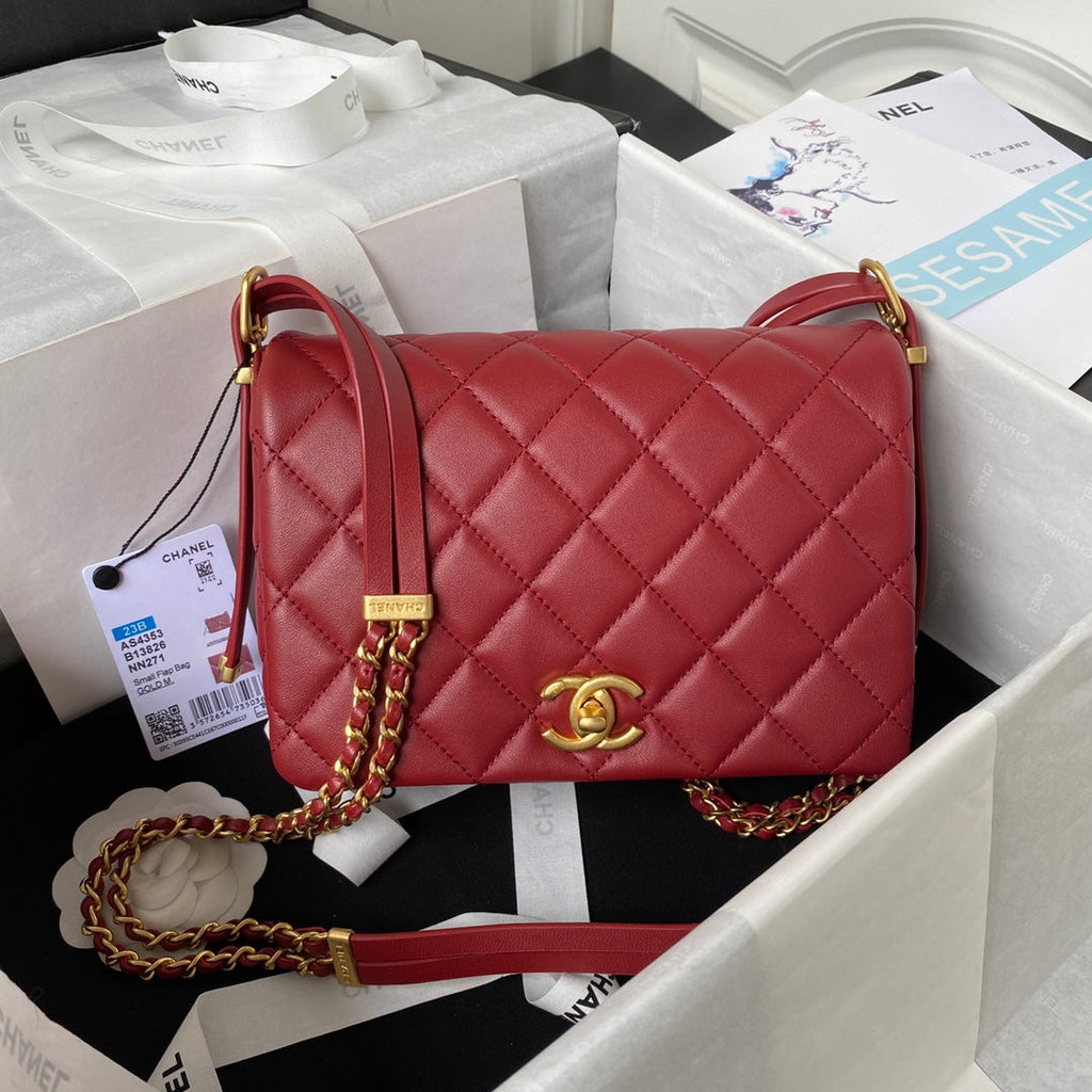 Chanel Small flap bag AS4353 Lambskin Red
