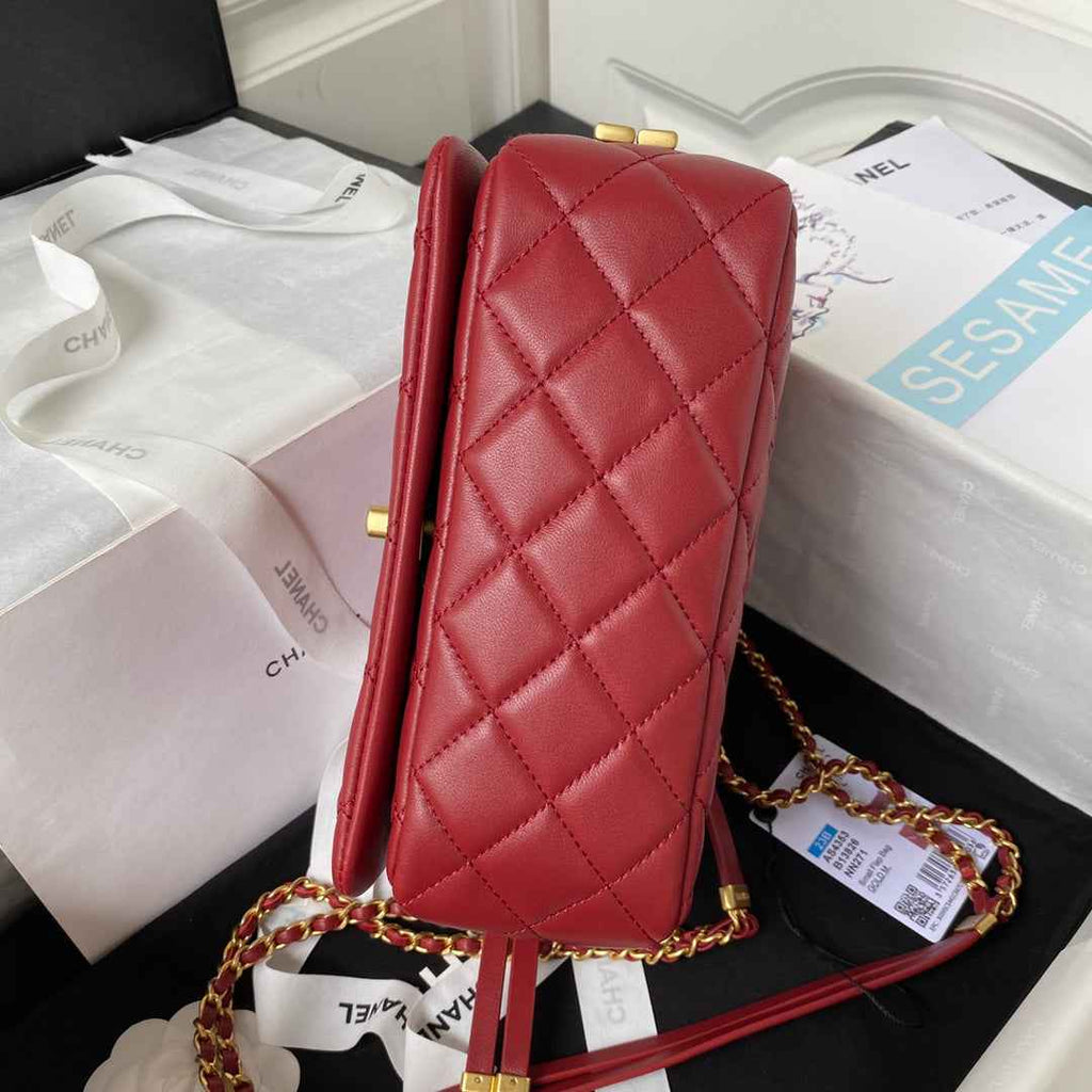 Chanel Small flap bag AS4353 Lambskin Red
