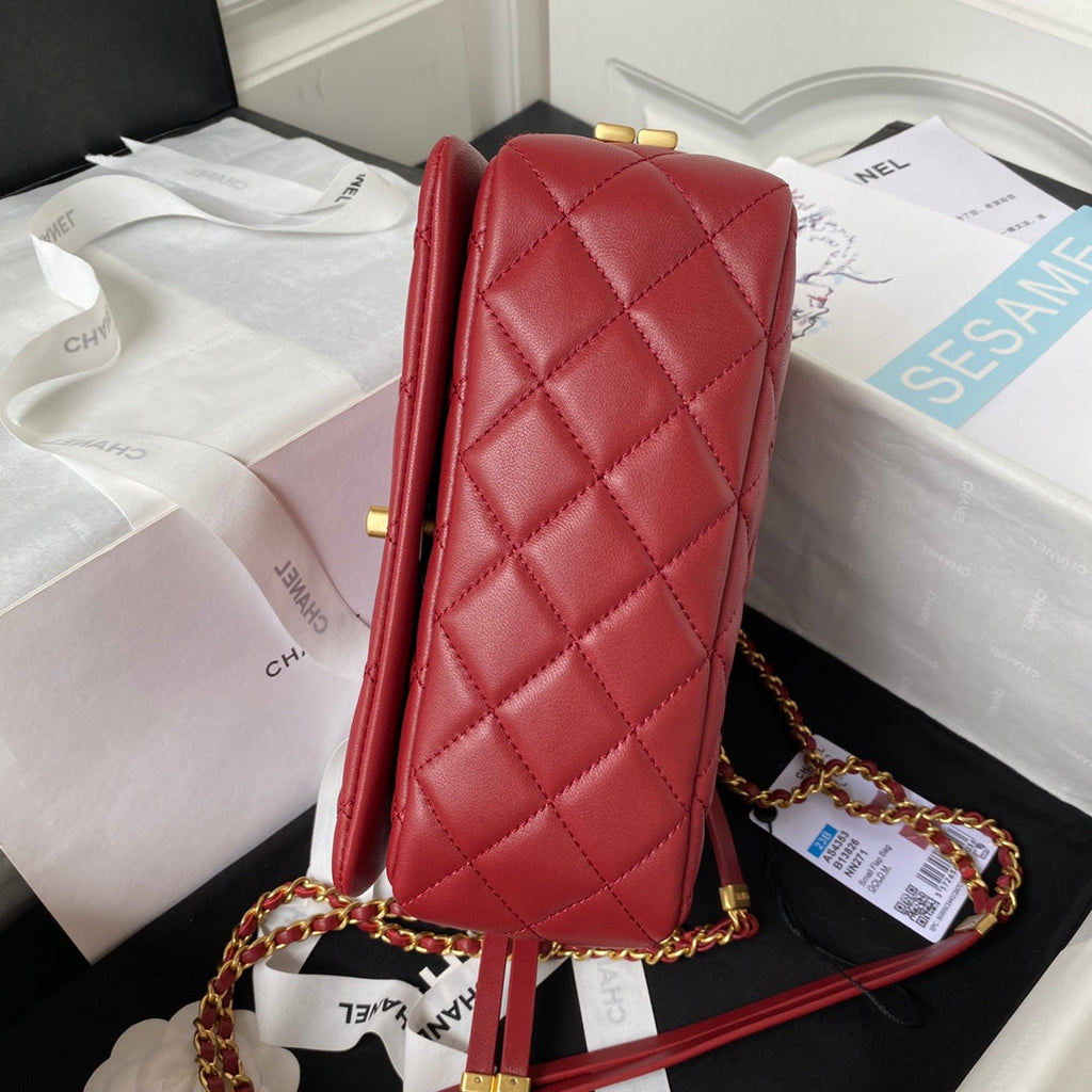 Chanel Small flap bag AS4353 Lambskin Red