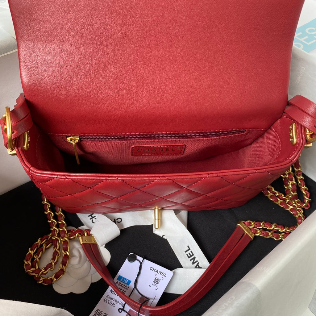 Chanel Small flap bag AS4353 Lambskin Red