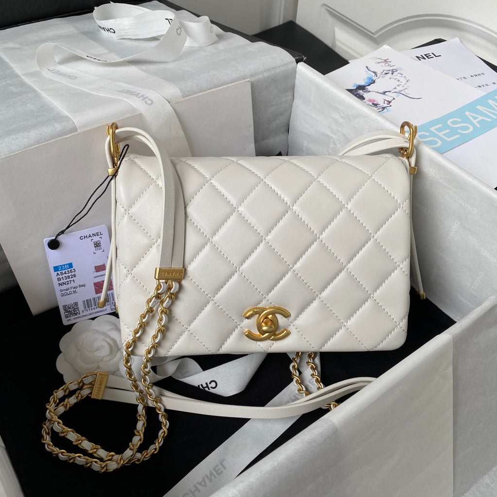 Chanel Small flap bag AS4353 Lambskin White