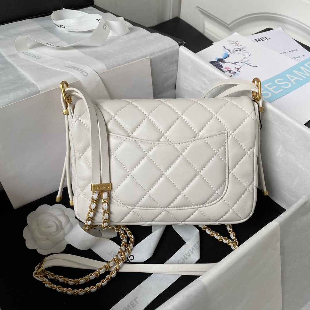 Chanel Small flap bag AS4353 Lambskin White