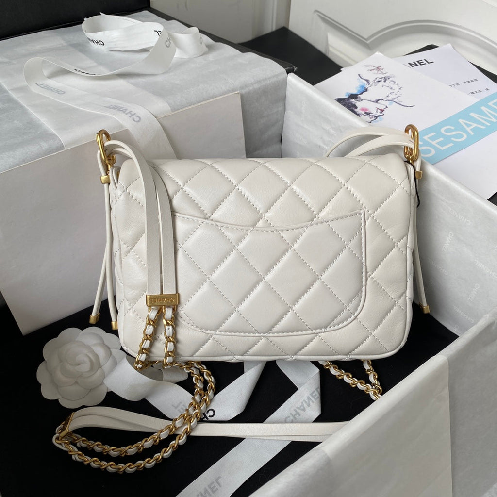 Chanel Small flap bag AS4353 Lambskin White