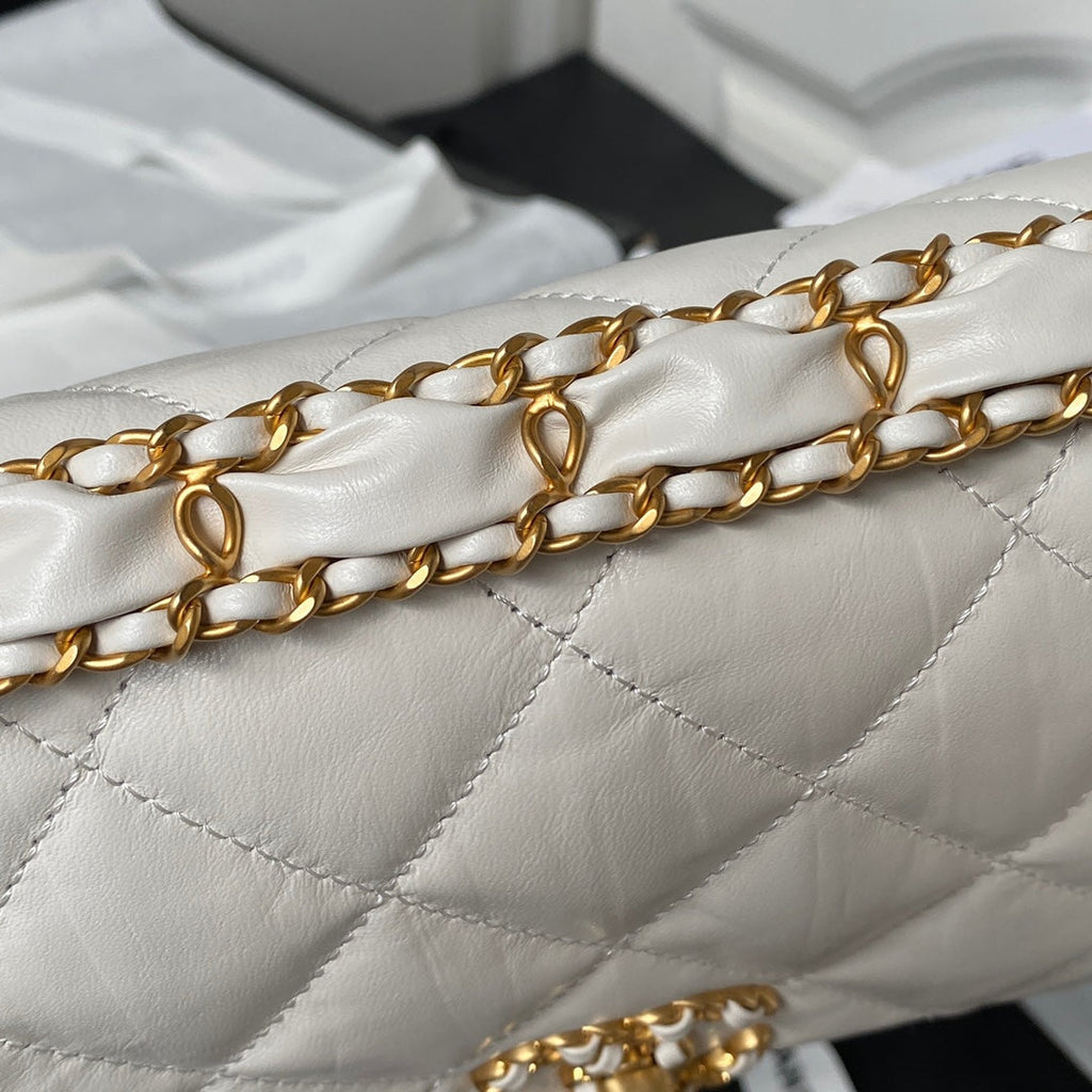 Chanel Small flap bag AS4423 Lambskin White