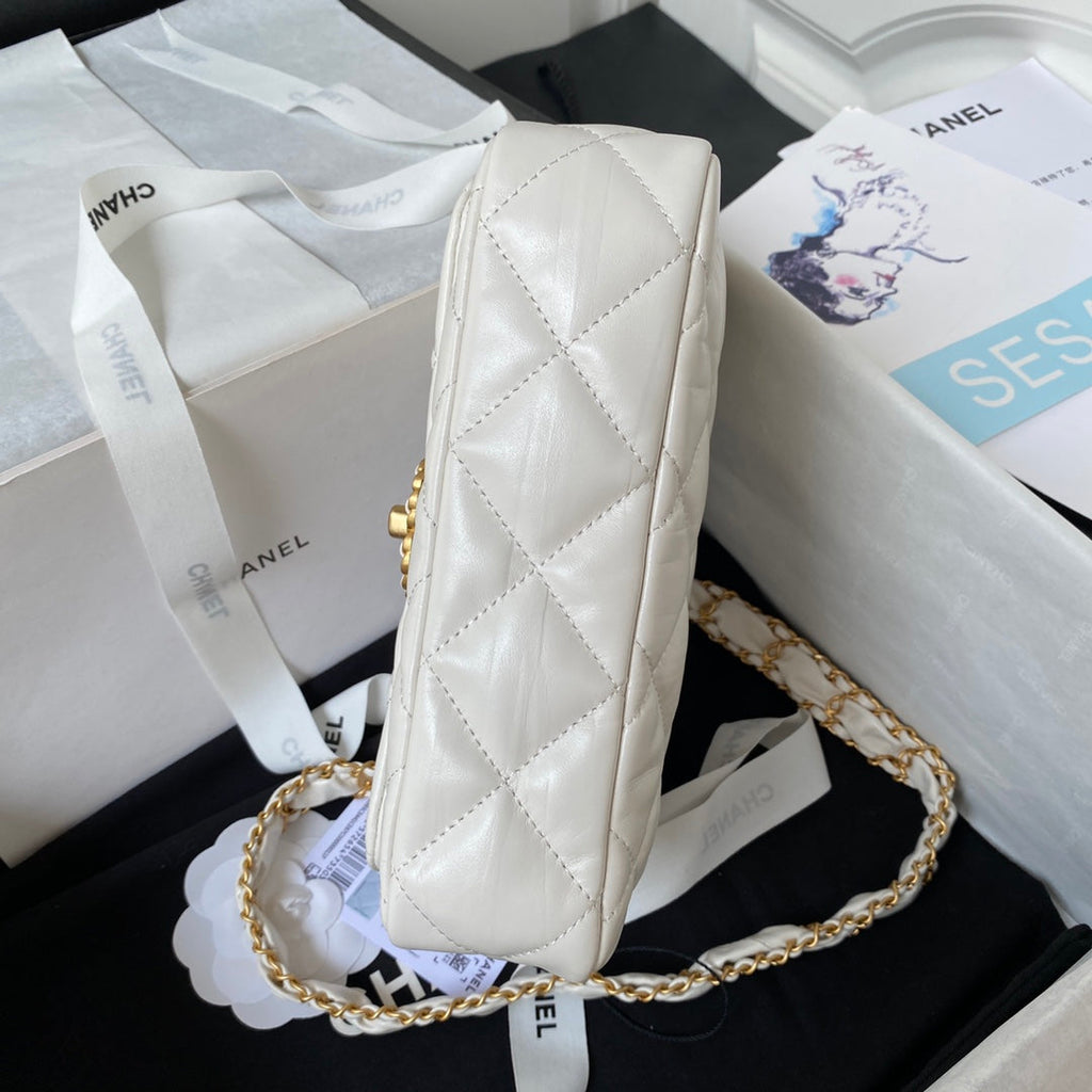 Chanel Small flap bag AS4423 Lambskin White