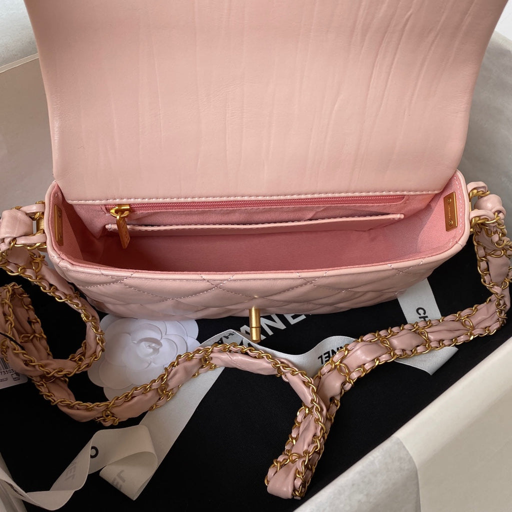 Chanel Small flap bag AS4423 Lambskin Pink