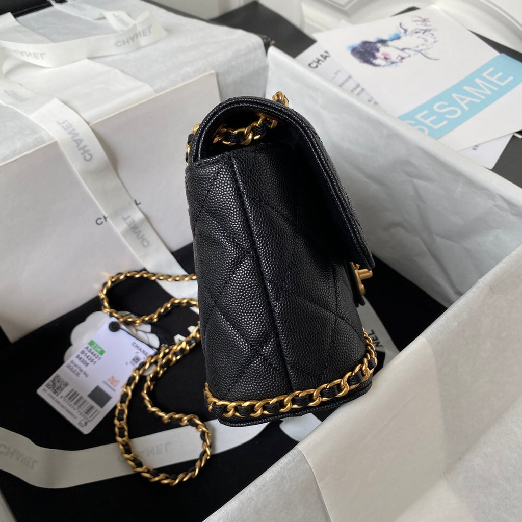 Chanel Small Flap Bag AS4431 Calfskin Black