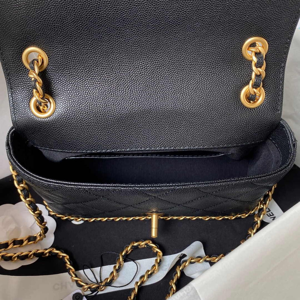 Chanel Small Flap Bag AS4431 Calfskin Black