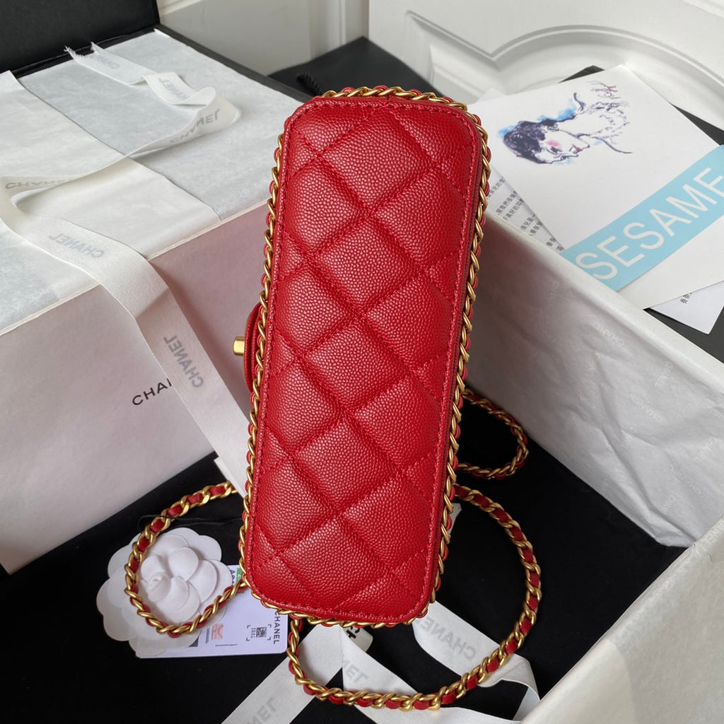 Chanel Small Flap Bag AS4431 Calfskin Red