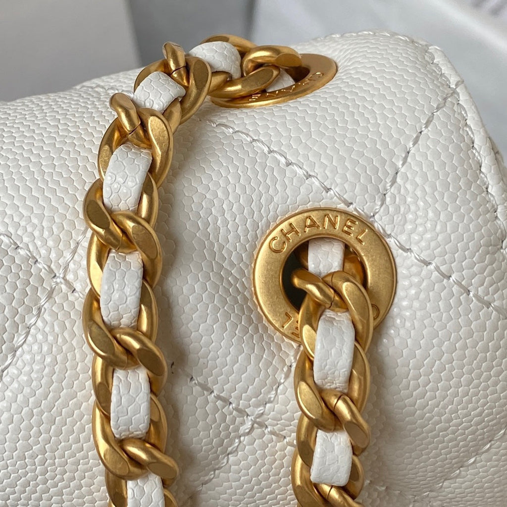 Chanel Small Flap Bag AS4431 Calfskin White
