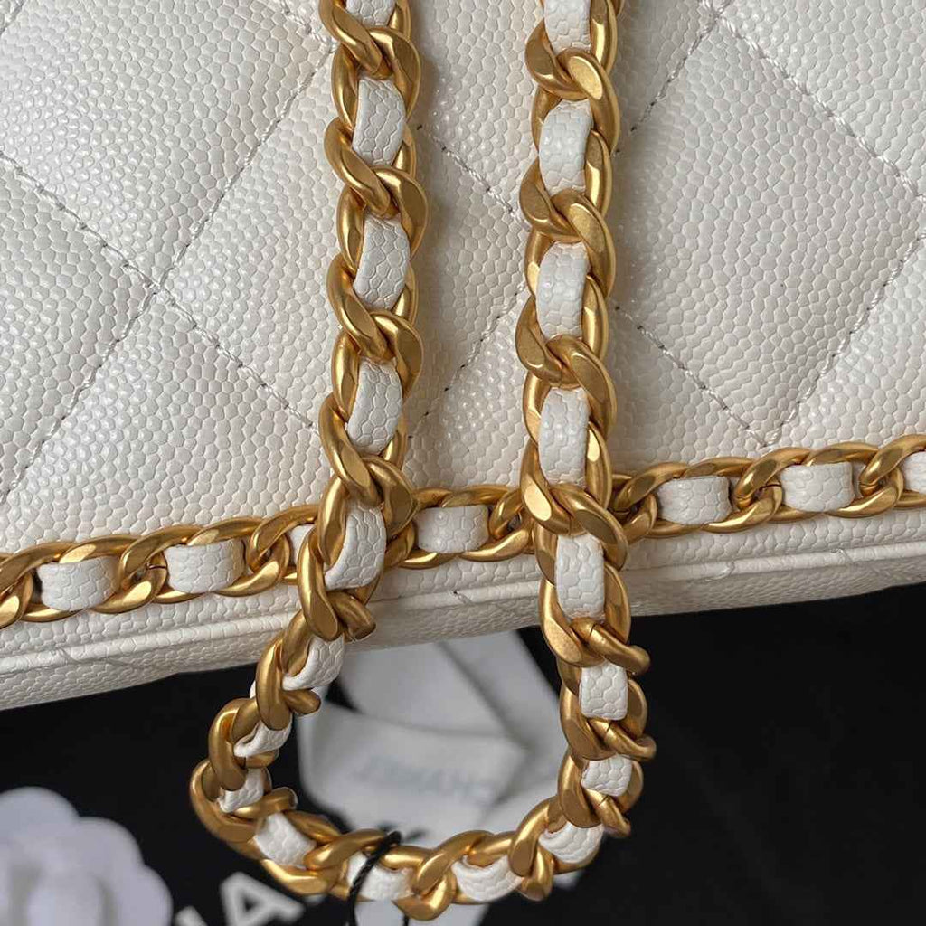Chanel Small Flap Bag AS4431 Calfskin White