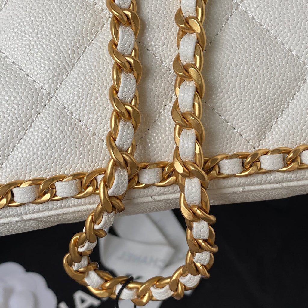 Chanel Small Flap Bag AS4431 Calfskin White