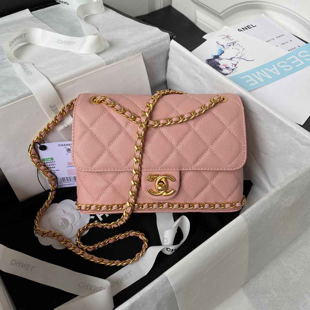 Chanel Small Flap Bag AS4431 Calfskin Pink