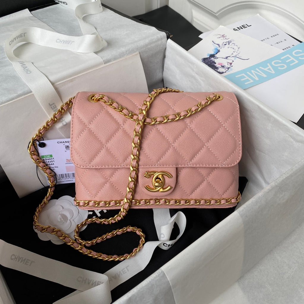 Chanel Small Flap Bag AS4431 Calfskin Pink