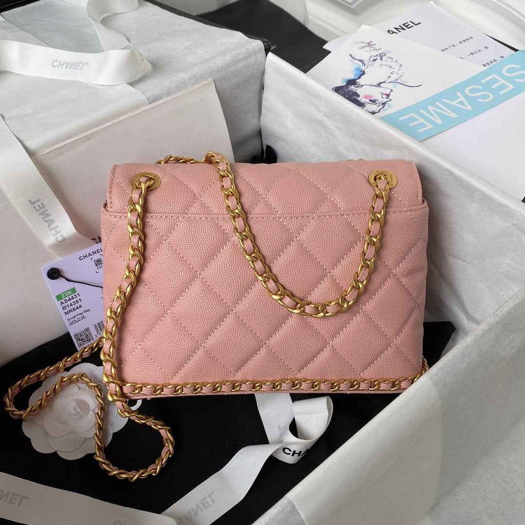Chanel Small Flap Bag AS4431 Calfskin Pink