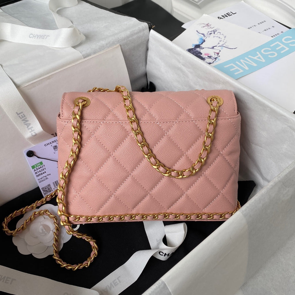 Chanel Small Flap Bag AS4431 Calfskin Pink