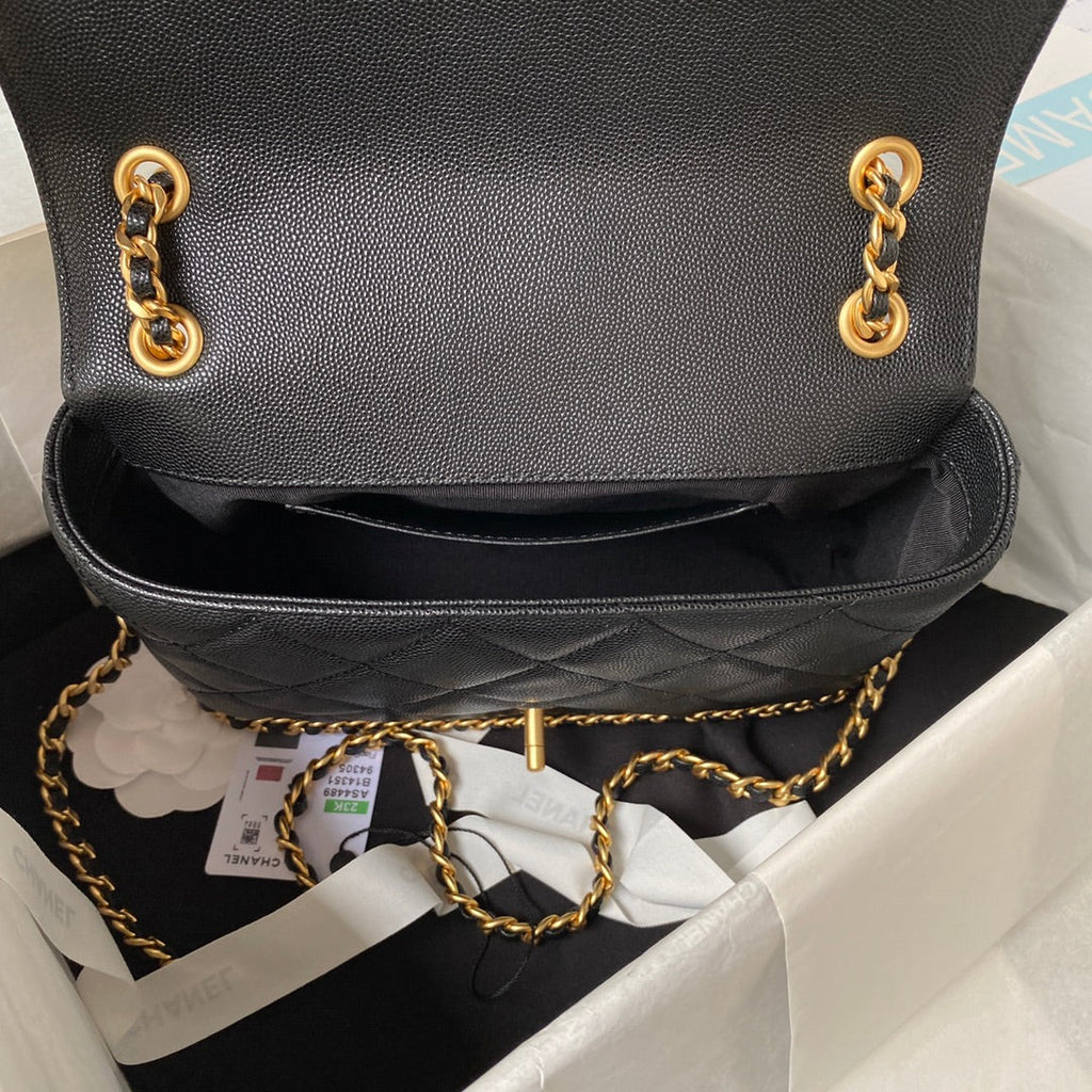 Chanel Small Flap Bag AS4489 Calfskin Black