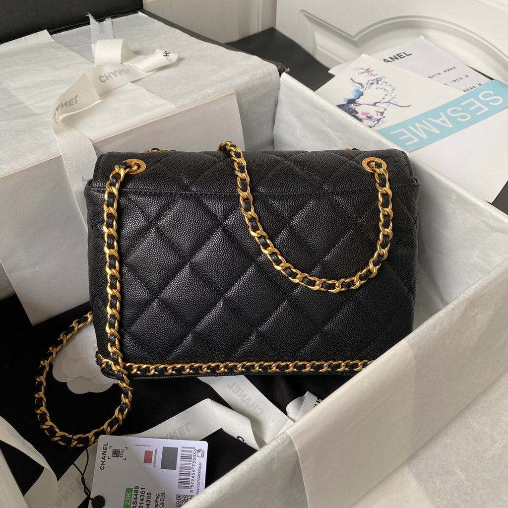 Chanel Small Flap Bag AS4489 Calfskin Black