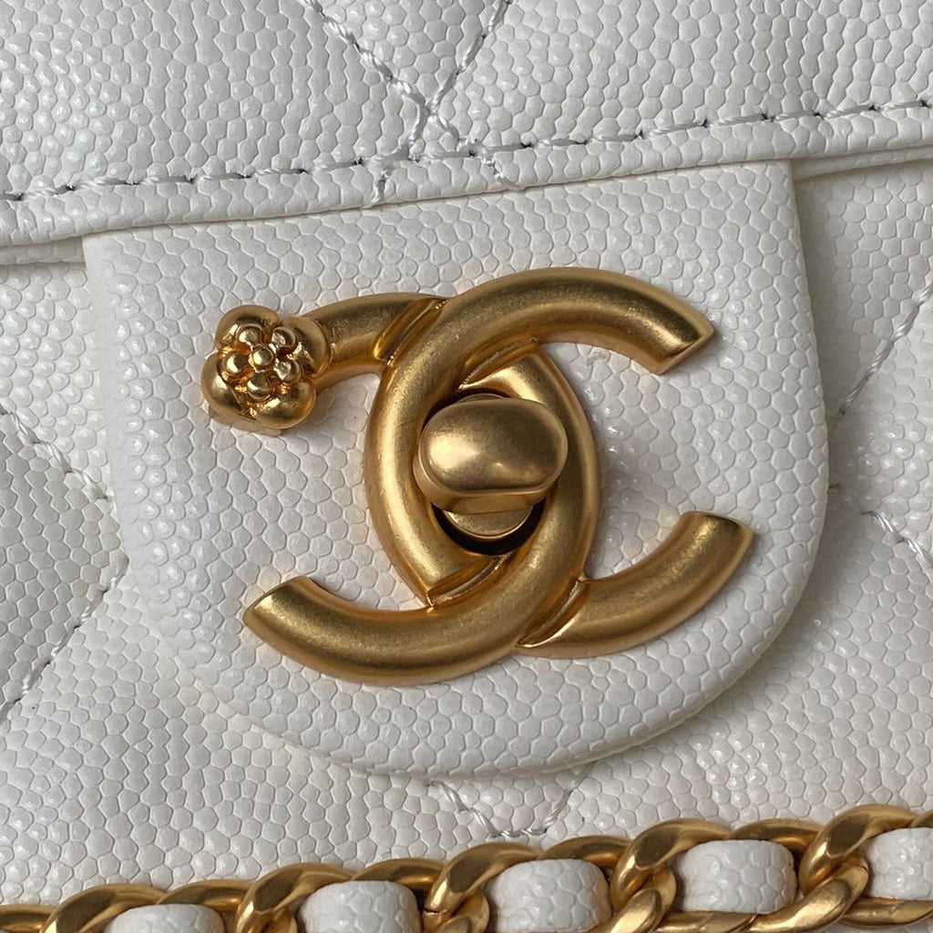 Chanel Small Flap Bag AS4489 Calfskin White