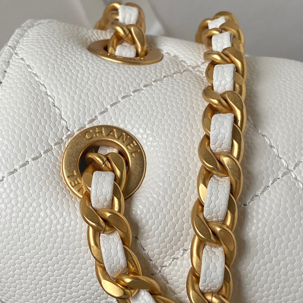 Chanel Small Flap Bag AS4489 Calfskin White