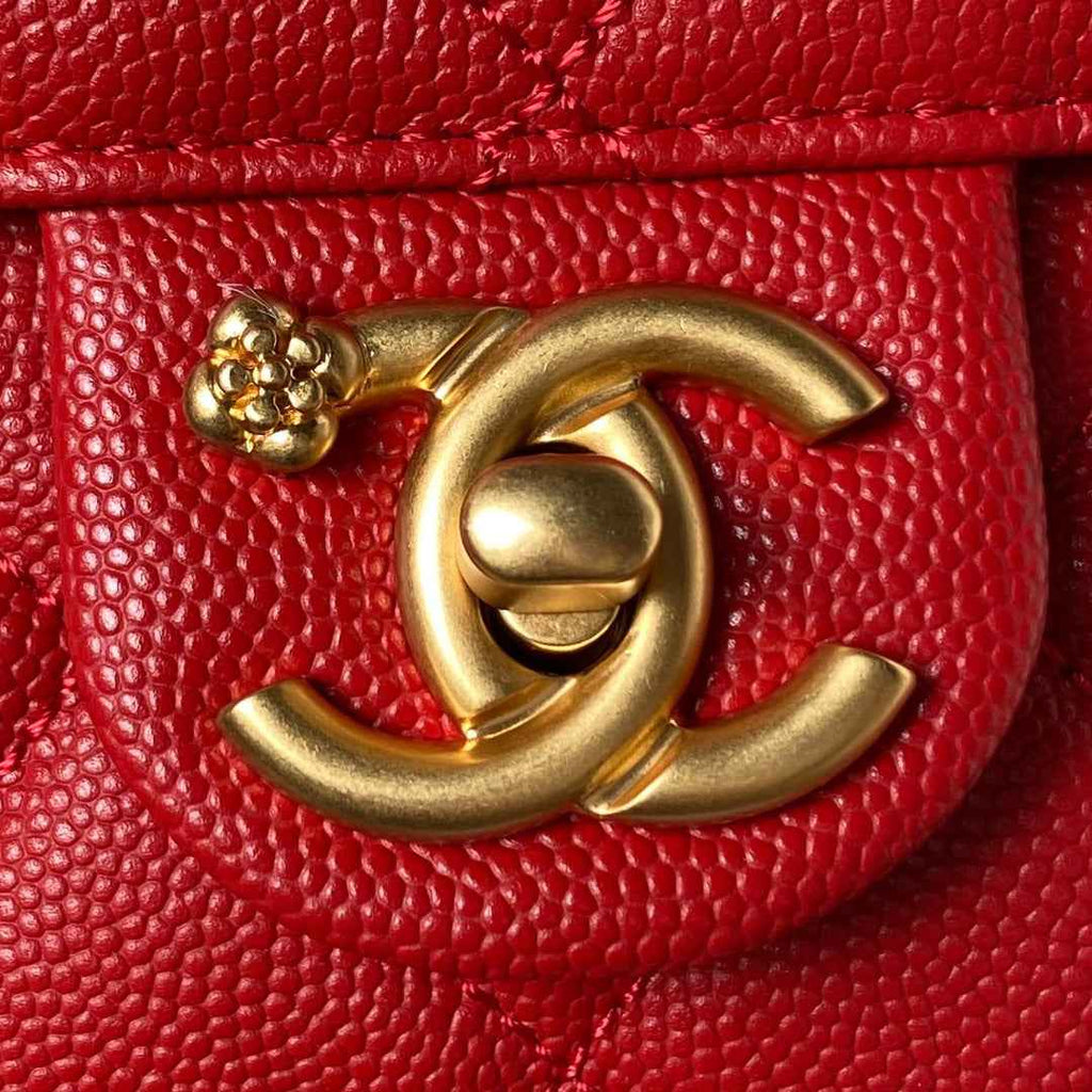 Chanel Small Flap Bag AS4490 Calfskin Red
