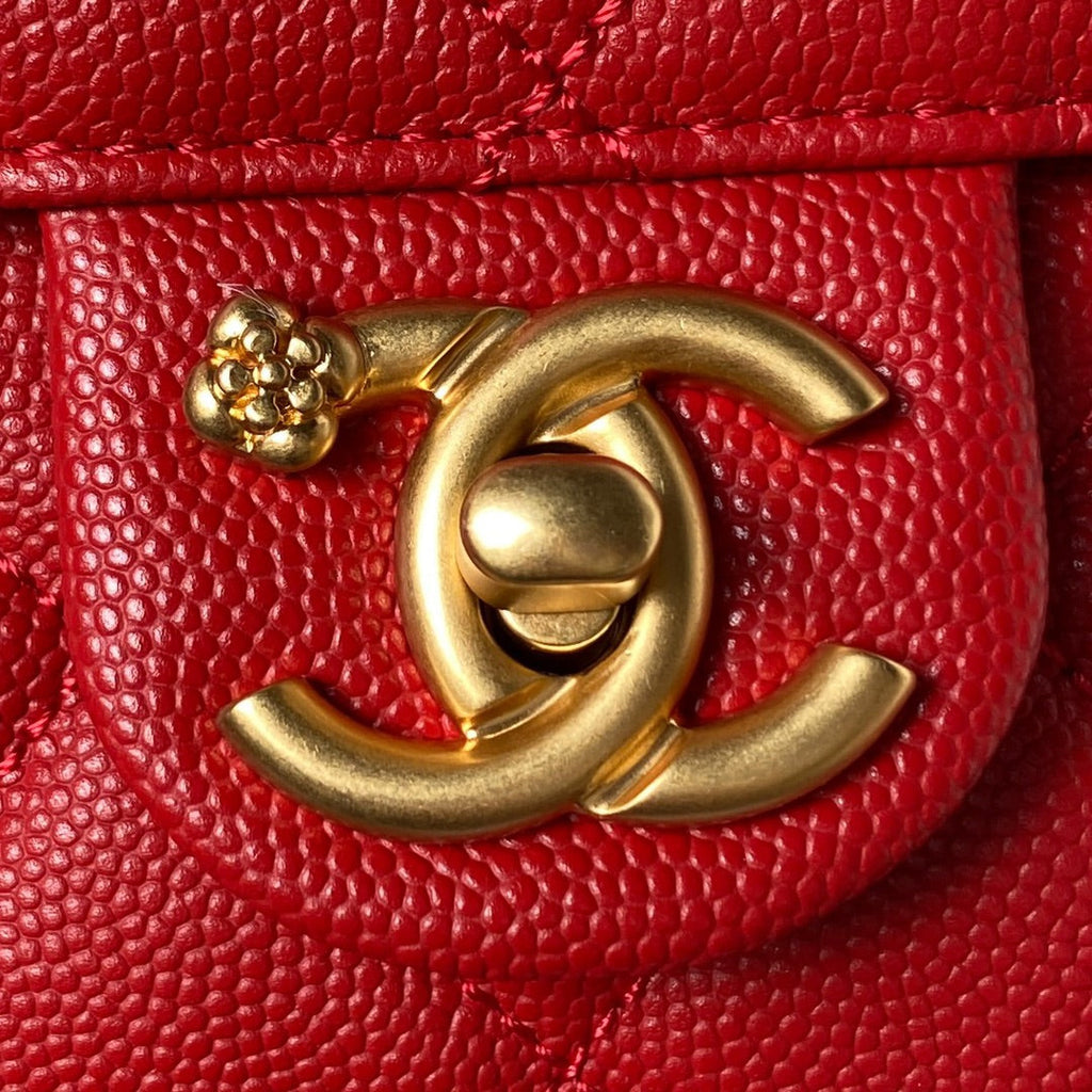 Chanel Small Flap Bag AS4490 Calfskin Red
