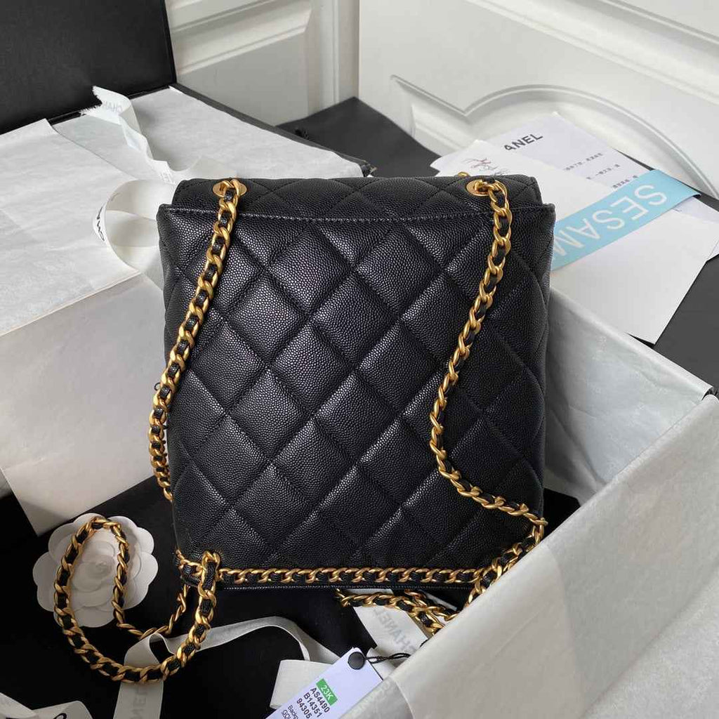 Chanel Small Flap Bag AS4490 Calfskin Black