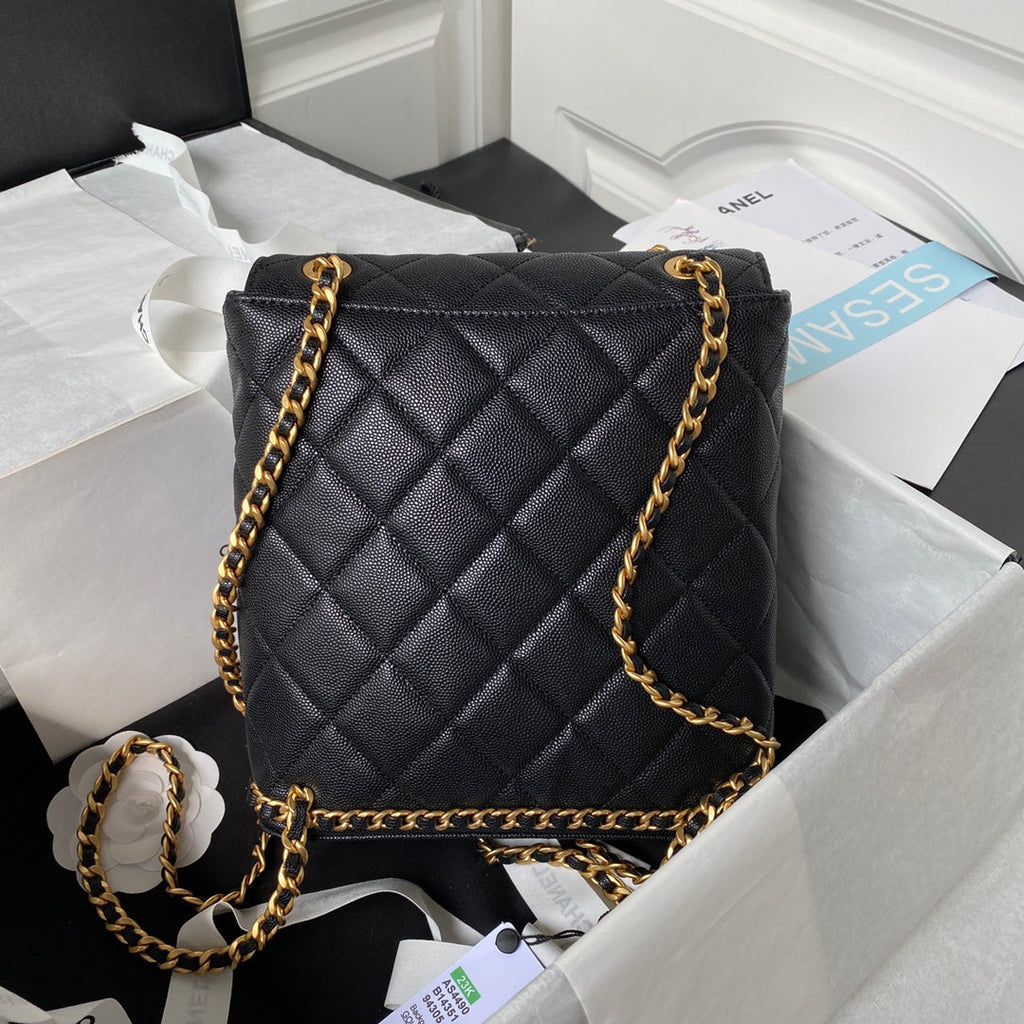 Chanel Small Flap Bag AS4490 Calfskin Black