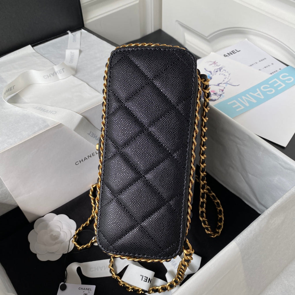 Chanel Small Flap Bag AS4490 Calfskin Black