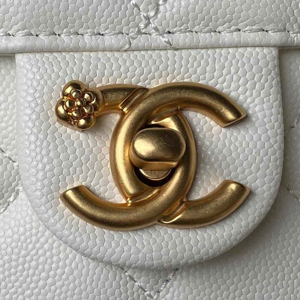 Chanel Small Flap Bag AS4490 Calfskin White