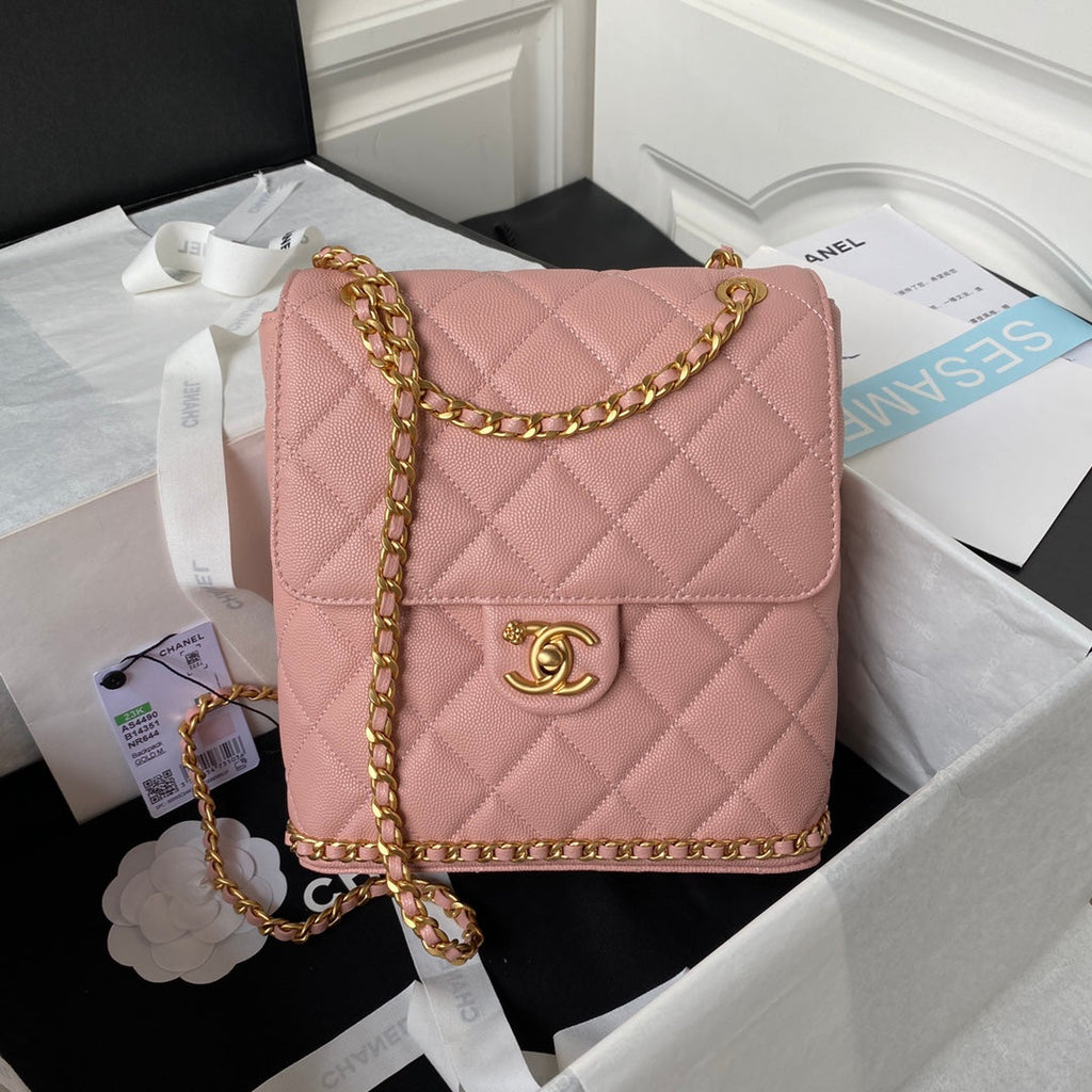 Chanel Small Flap Bag AS4490 Calfskin Pink