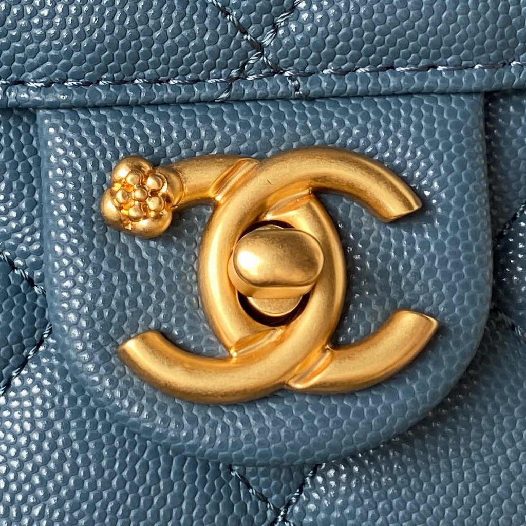 Chanel Small Flap Bag AS4490 Calfskin Blue