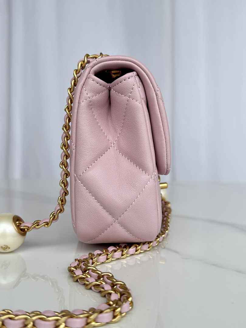 Chanel Small Flap bag AS4861 Pink Lambskin