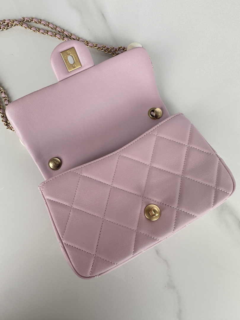 Chanel Small Flap bag AS4861 Pink Lambskin