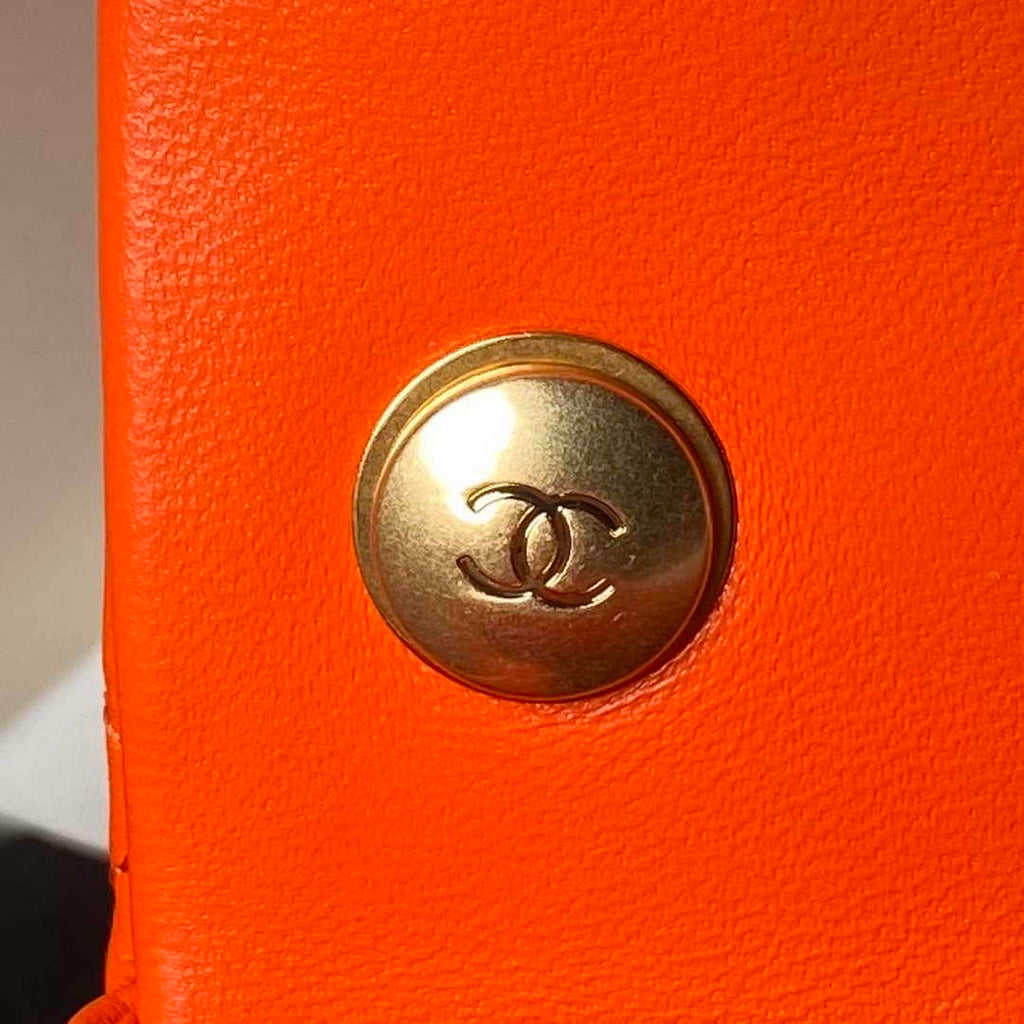Chanel Small Flap bag AS4861 Orange Lambskin
