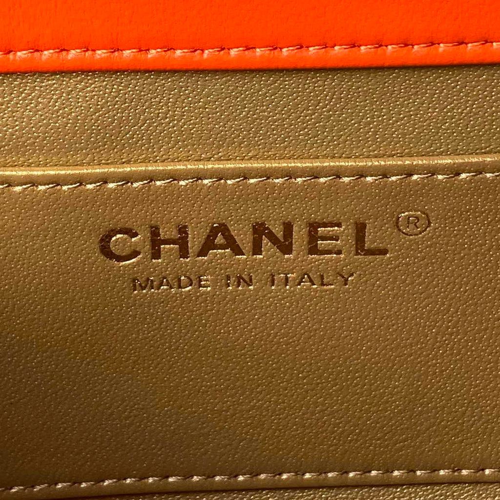 Chanel Small Flap bag AS4861 Orange Lambskin