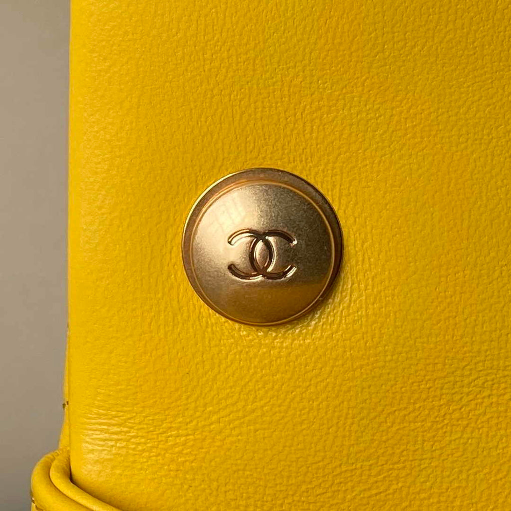Chanel Small Flap bag AS4861 Yellow Lambskin