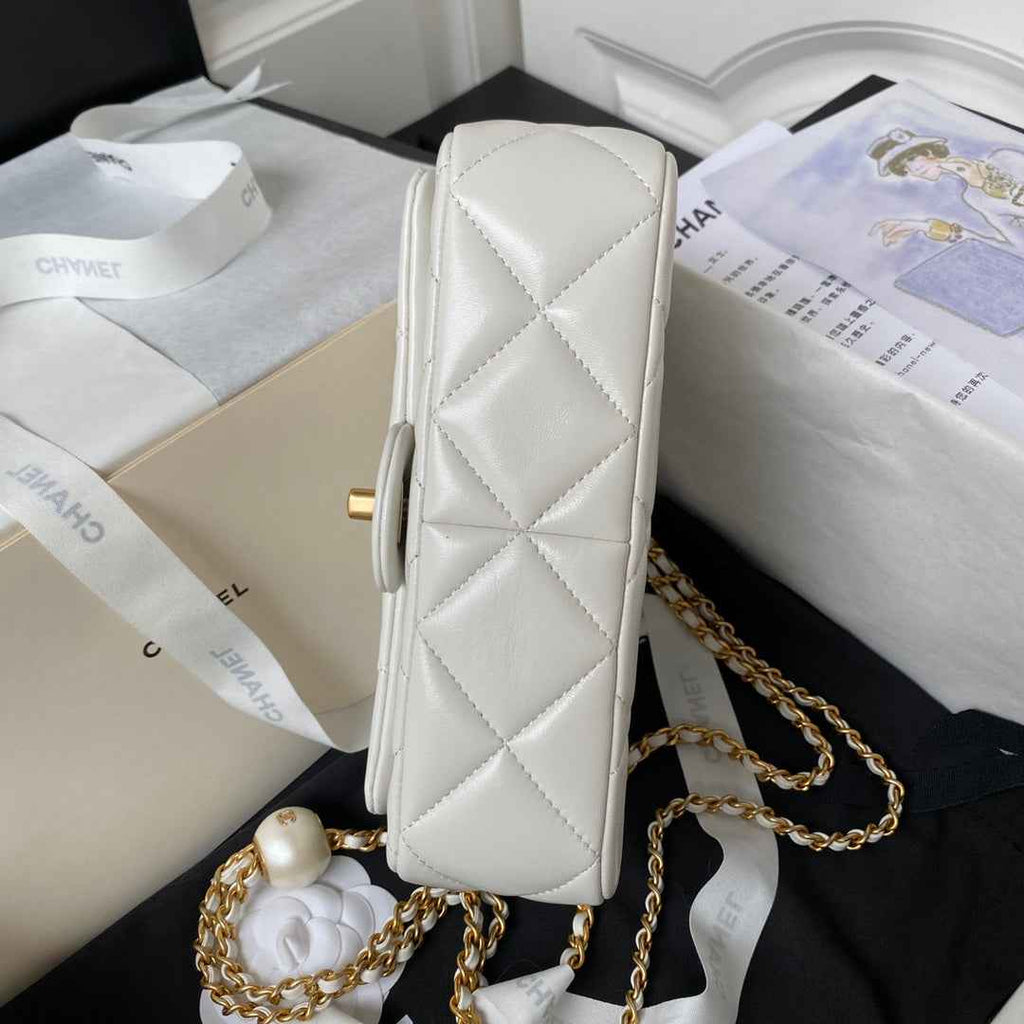 Chanel Small Flap bag AS4861 Beige Lambskin