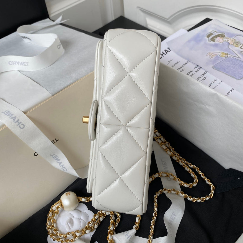 Chanel Small Flap bag AS4861 Beige Lambskin